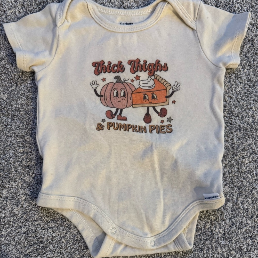 Gerber Cream Pumpkin Pie Baby Bodysuit